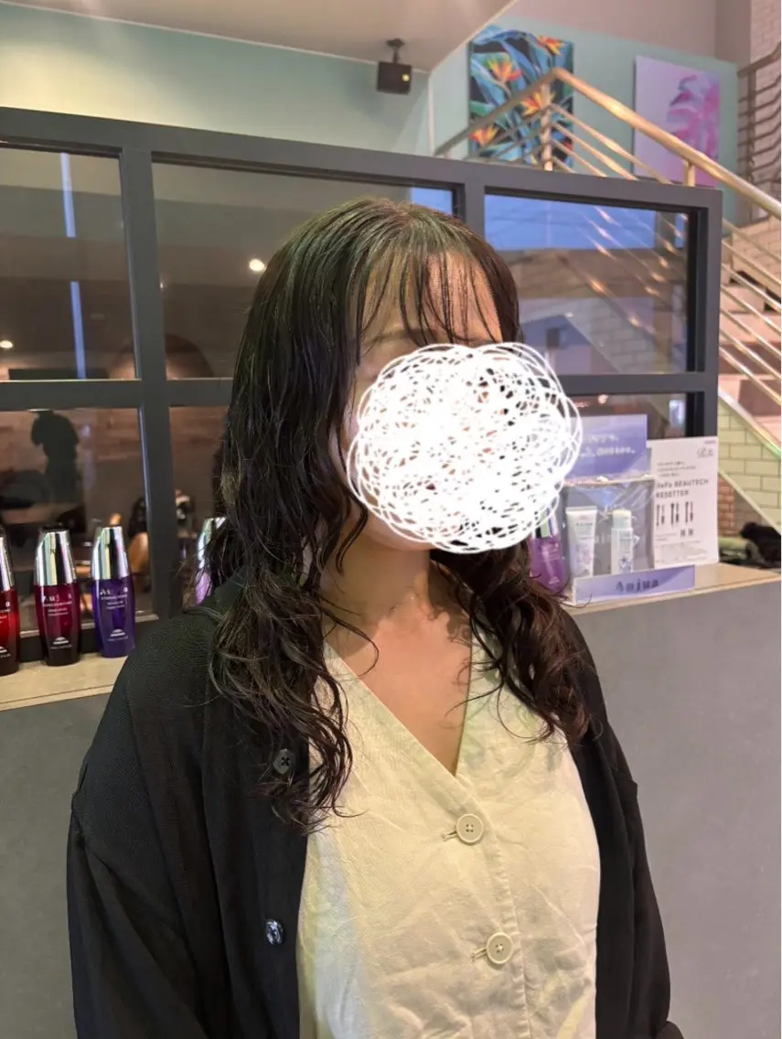 ロング パーマ レイヤーカット パーマ 🫧古田 穂香🫧パーマモデルのヘアスタイル