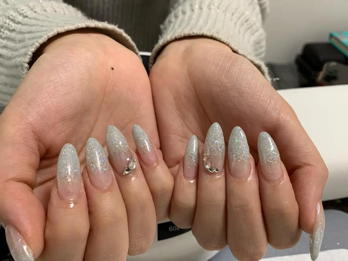 ネイル グラデーション ラメ(グリッター) ラメグラデーション スカルプネイル 💎JADE💎 安田沙也香のネイルデザイン