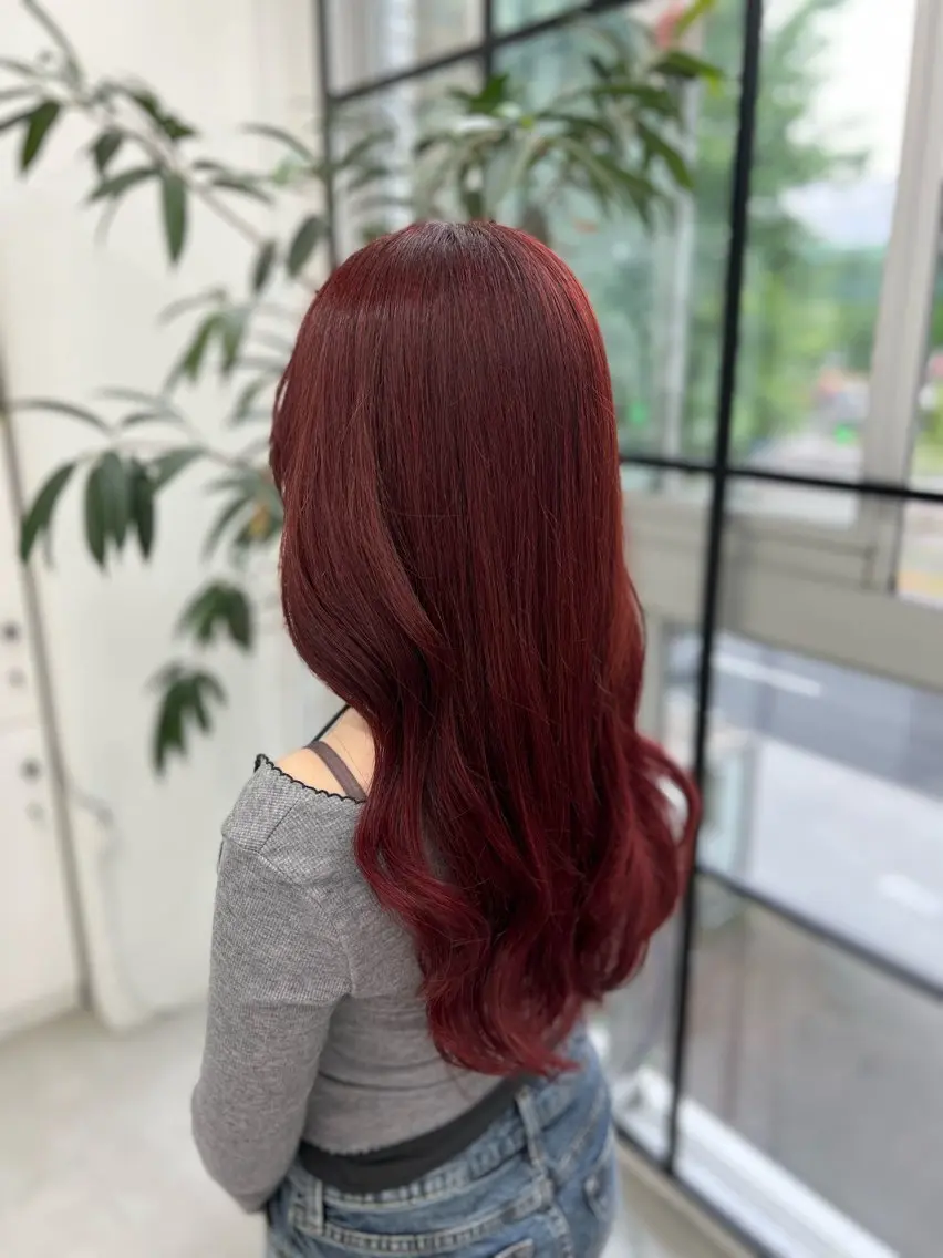 ロング カラー 透明感カラー レッドカラー 髪質改善 トリートメント 🌷︎あすか🌷 JILLSTUDIOのヘアスタイル