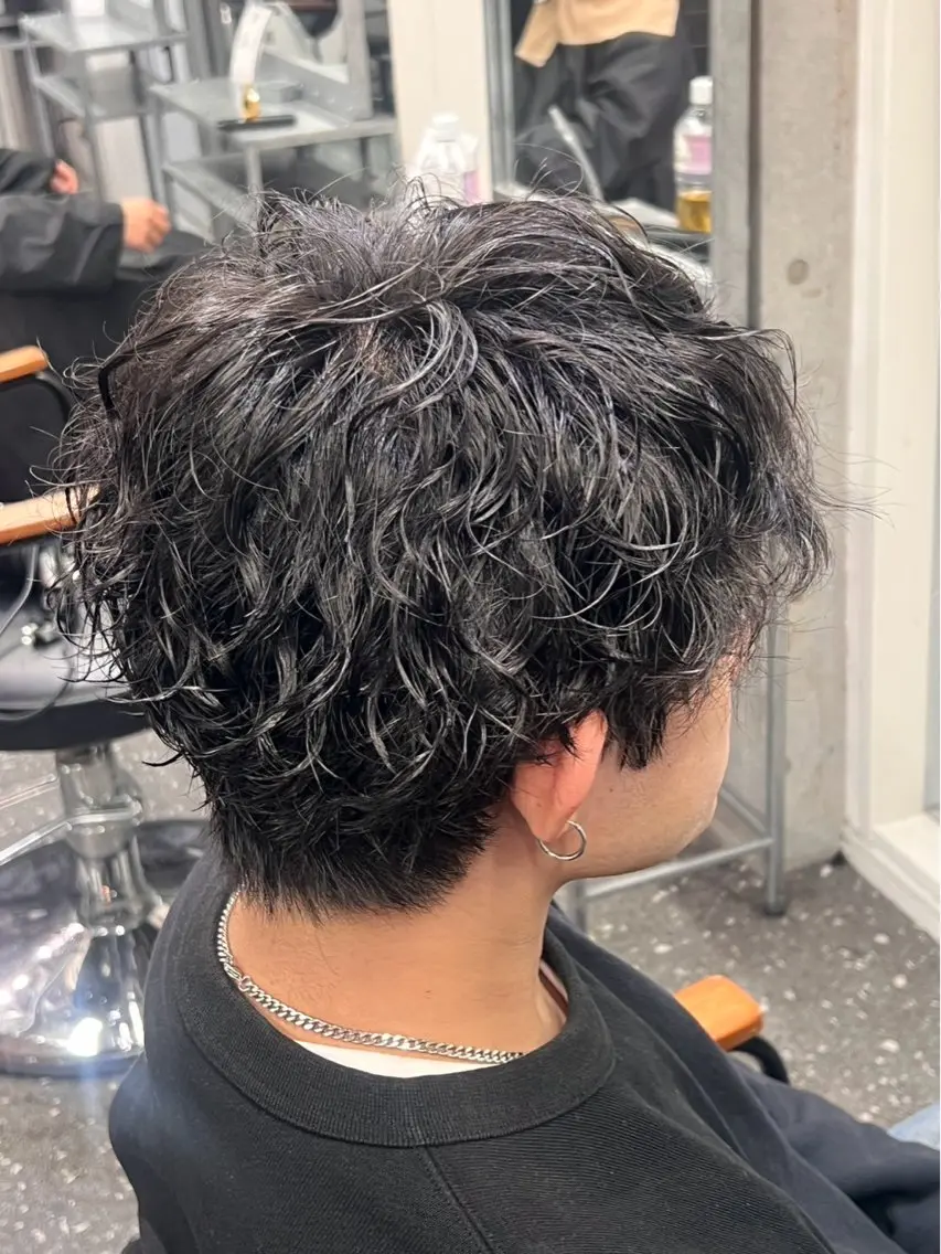 ショート パーマ メンズ カット パーマ トリートメント 髪質改善/美髪矯正 /高田馬場/Renのヘアスタイル