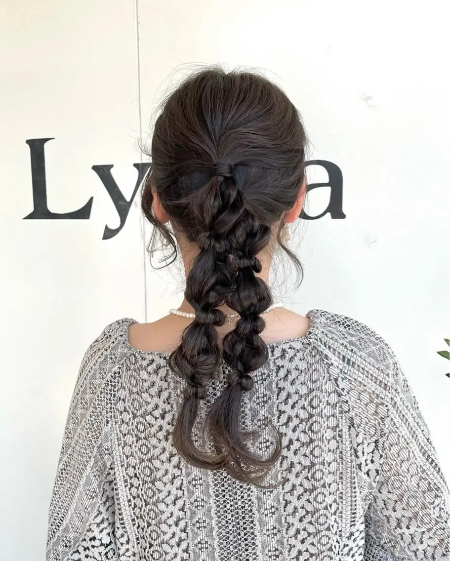 ロング ヘアアレンジ ヘアセット 谷口晴美 ピンク / 透明感カラーのヘアスタイル