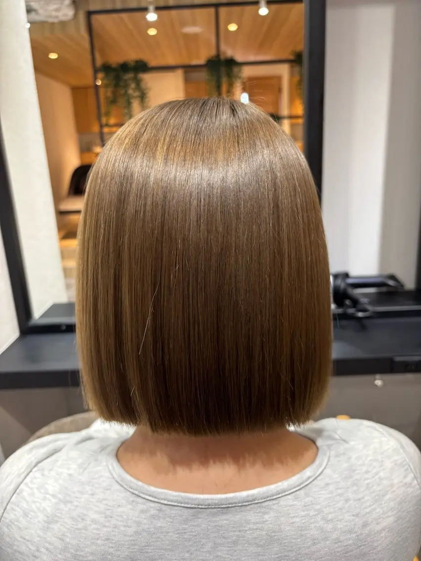 ショート ボブ 縮毛矯正 ✨似合わせボブ✨ 縮毛矯正のヘアスタイル