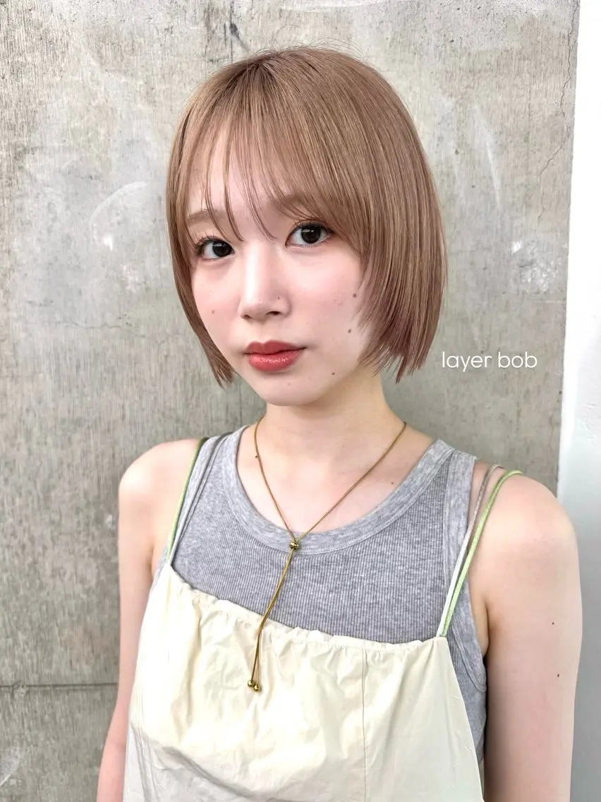 ショート カラー カット ヘアカラー トリートメント 松本優香/ボブ/ダ ブルカラー/髪質改善のヘアスタイル