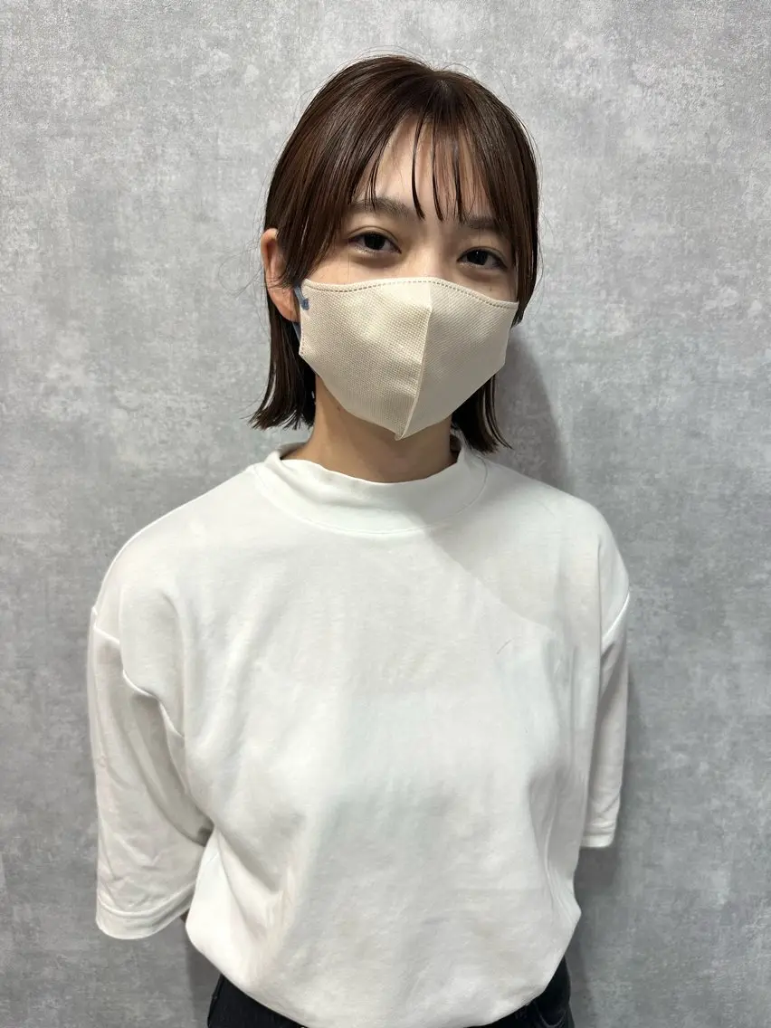 ショート 切りっぱなしボブ ショートボブ ハンサムショート 丸みショート アッシュ モテ髪/ボブ/ショー ト/アダチフウトのヘアスタイル