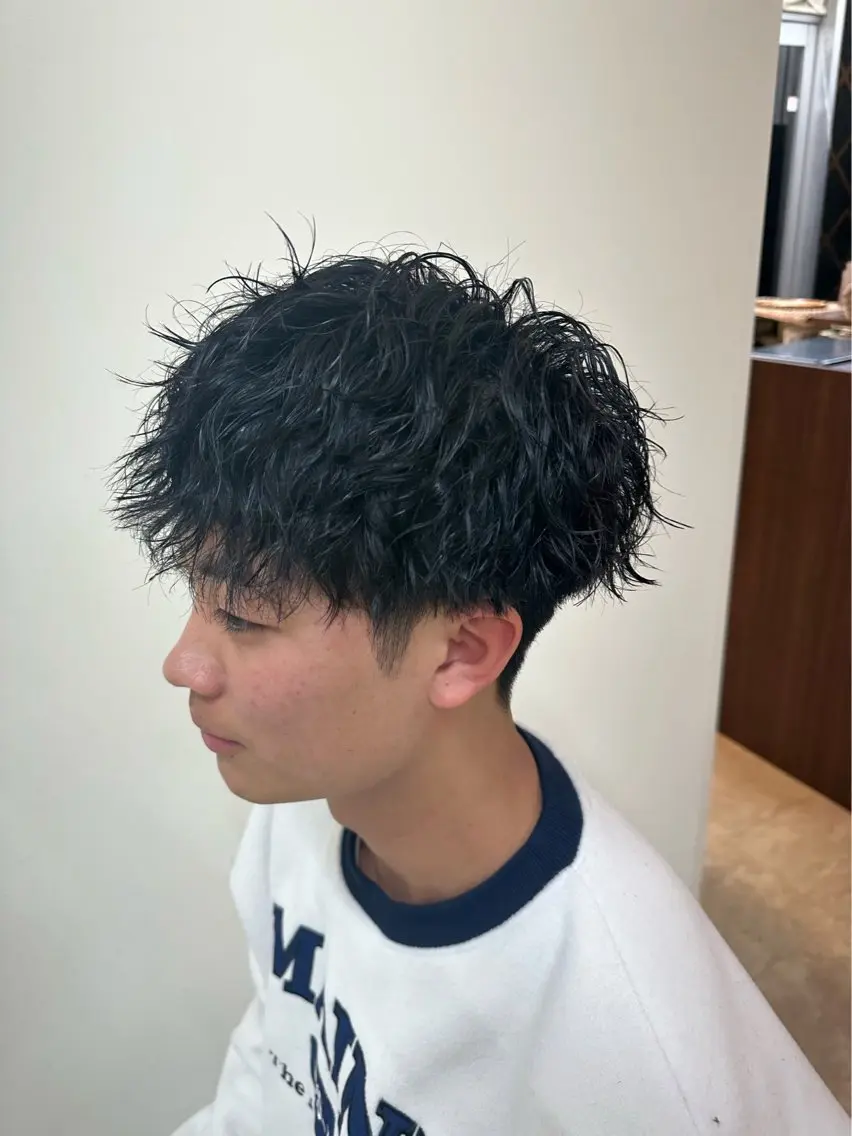ショート カラー パーマ メンズ カット パーマ ヘアセット 成田No.1 メンズヘア/清和武虎のヘアスタイル
