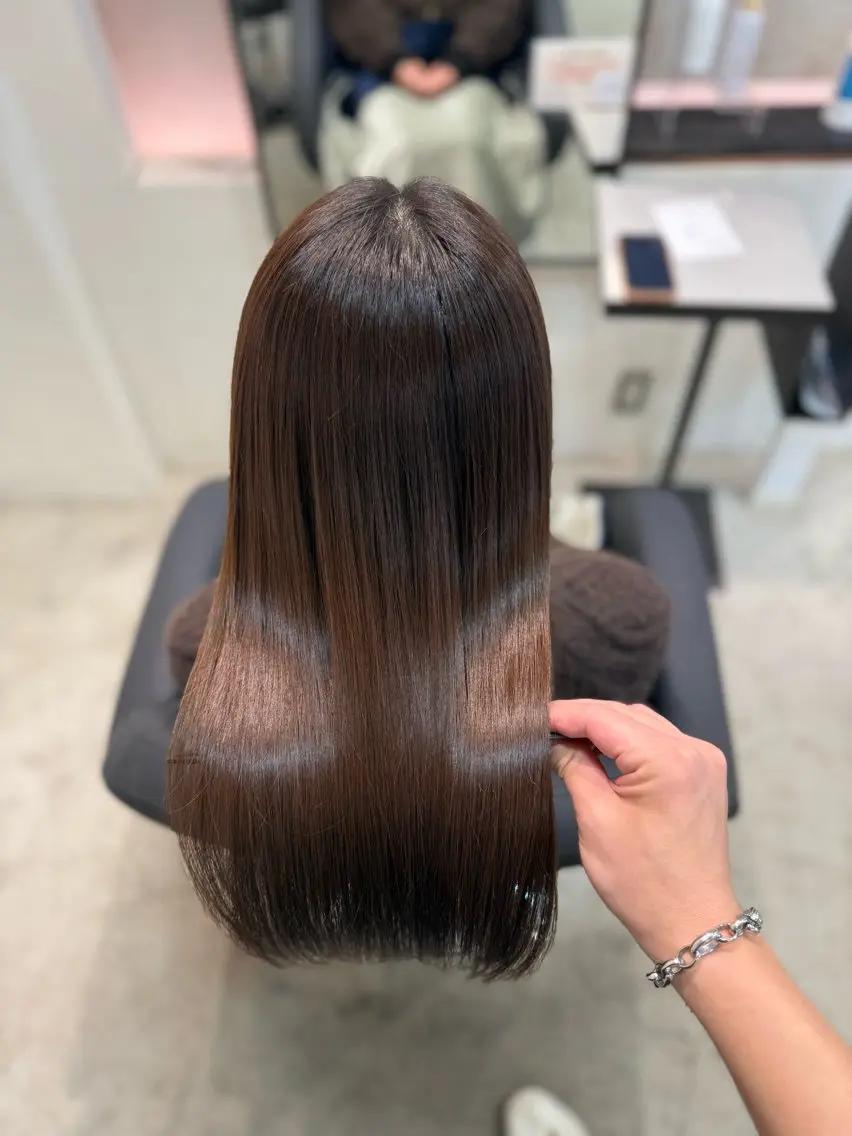 セミロング 髪質改善 ヘアカラー トリートメント 髪質改善/草津/長崎 洋平のヘアスタイル
