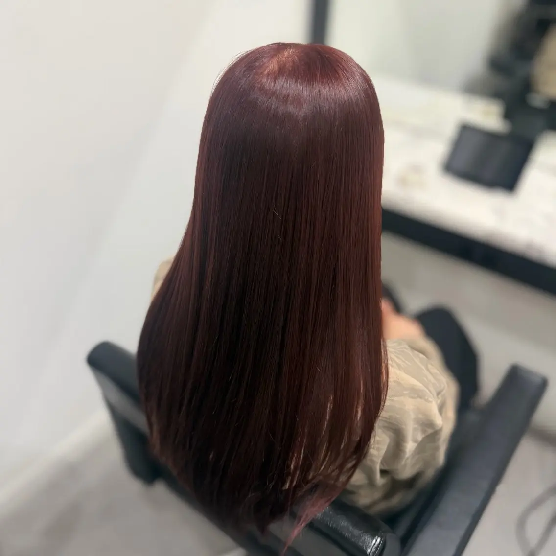 ロング カラー ブリーチ ダブルカラー ブリーチなしカラー レッドカラー ヘアカラー Dia ‎ アキヨシ ミユのヘアスタイル