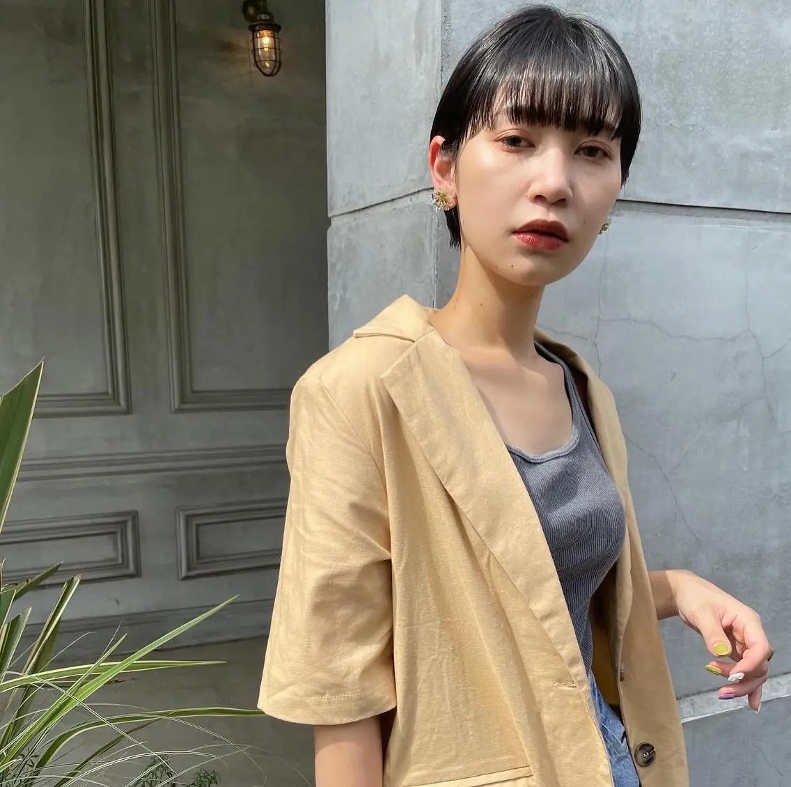 ショート ハイライト 髪質改善 河原 亮のヘアスタイル