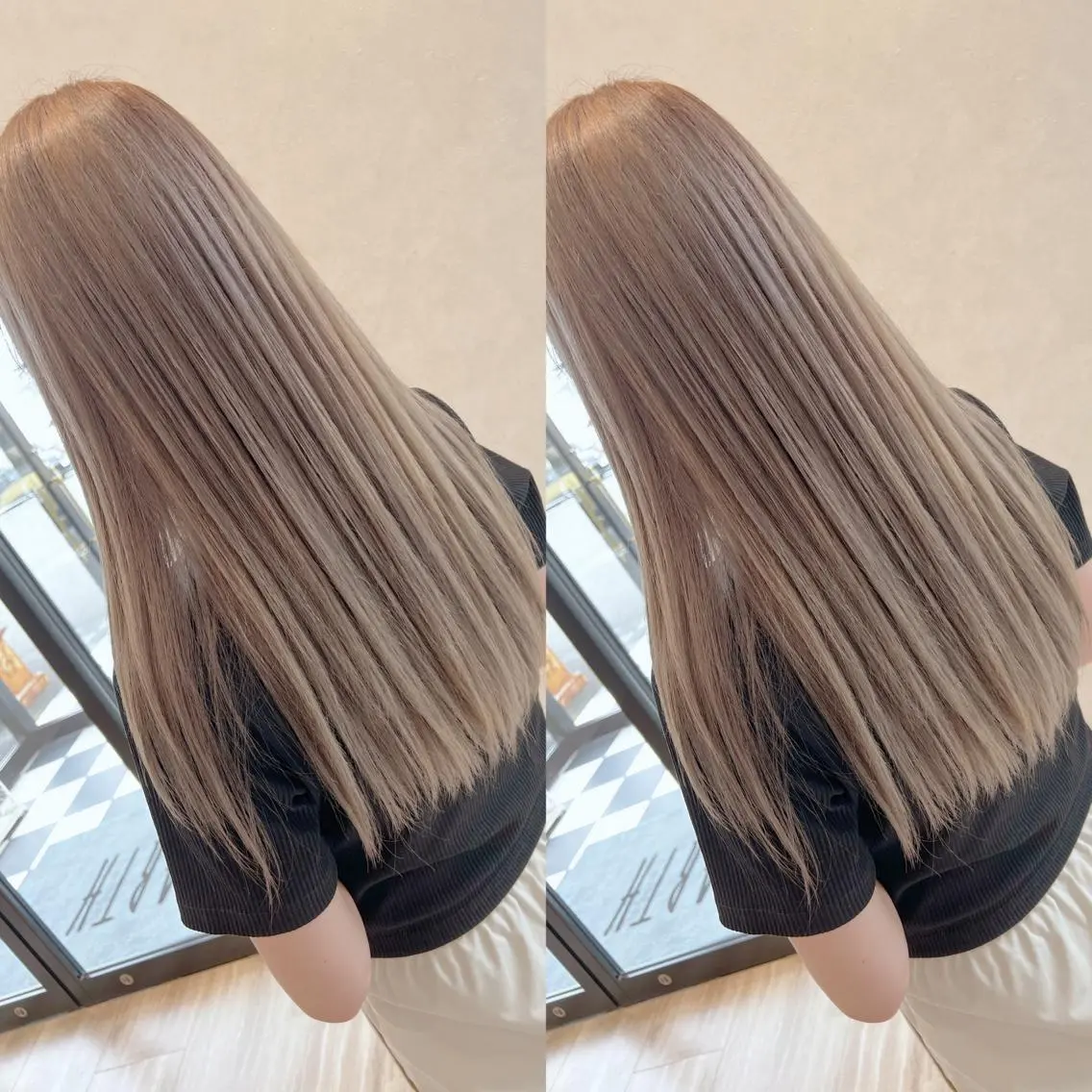 💫ダメージレス艶髪ハイトーン💫カット+ブリーチカラー+プレミアム髪質改善トリートメント💫¥19800💫の写真