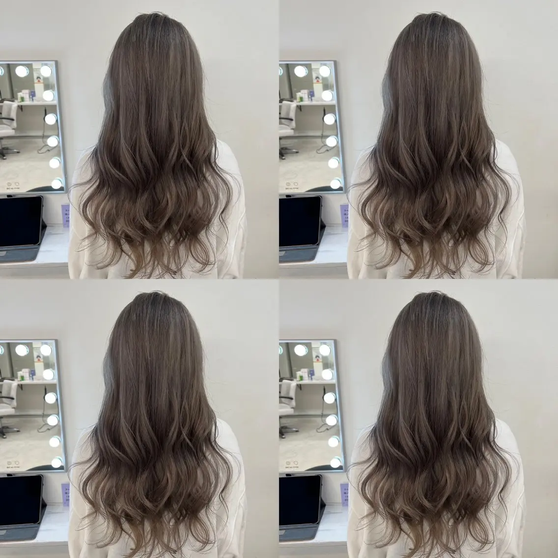 セミロング カラー フォギーグレージュ グレージュ カット ヘアカラー トリートメント ✨レイヤー/髪質改善 /縮毛矯正✨ナカムラのヘアスタイル