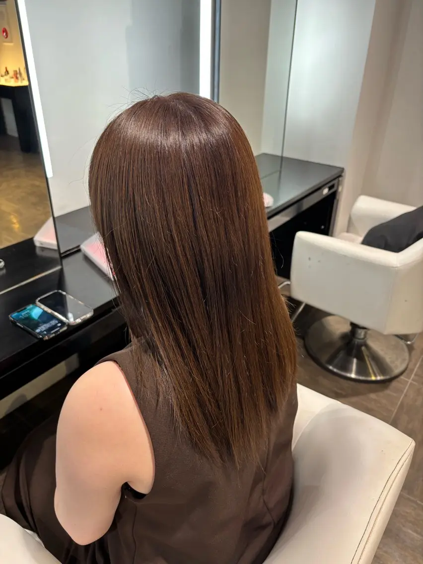 カラー ブラウンカラー ヘアカラー トリートメント Riina🎀アイ、 カラーモデル募集中のヘアスタイル
