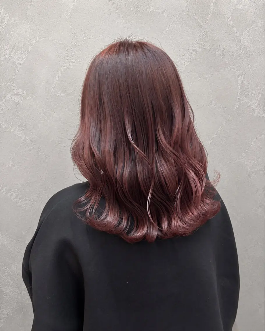 セミロング カラー 透明感カラー ラベンダーカラー ラベンダーピンク ピンクカラー ヘアカラー トリートメント 【enil代表】 杉林和哉のヘアスタイル