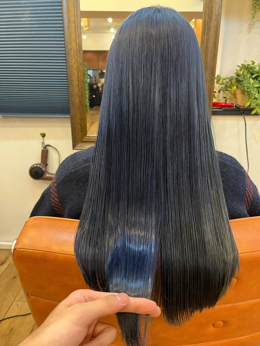 ロング ヘアカラー トリートメント ⚪️髪質改善 縮毛 店長 コウ⚪️のヘアスタイル