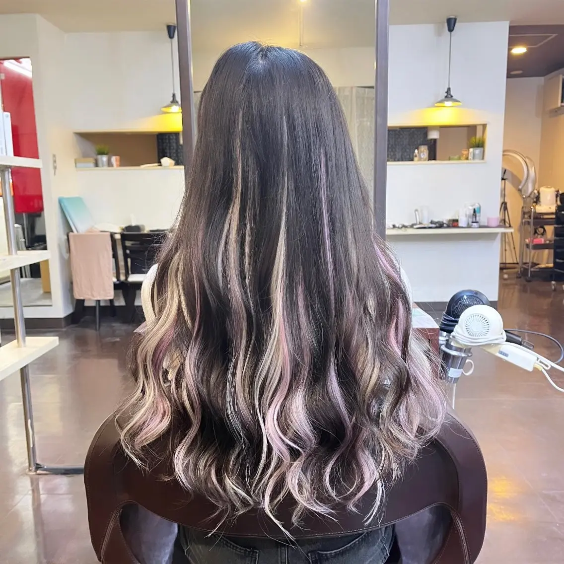 ロング 編み込みエクステ エクステ レイヤーカット エクステ 編み込みエクステ/ ハイトーン りょすけのヘアスタイル