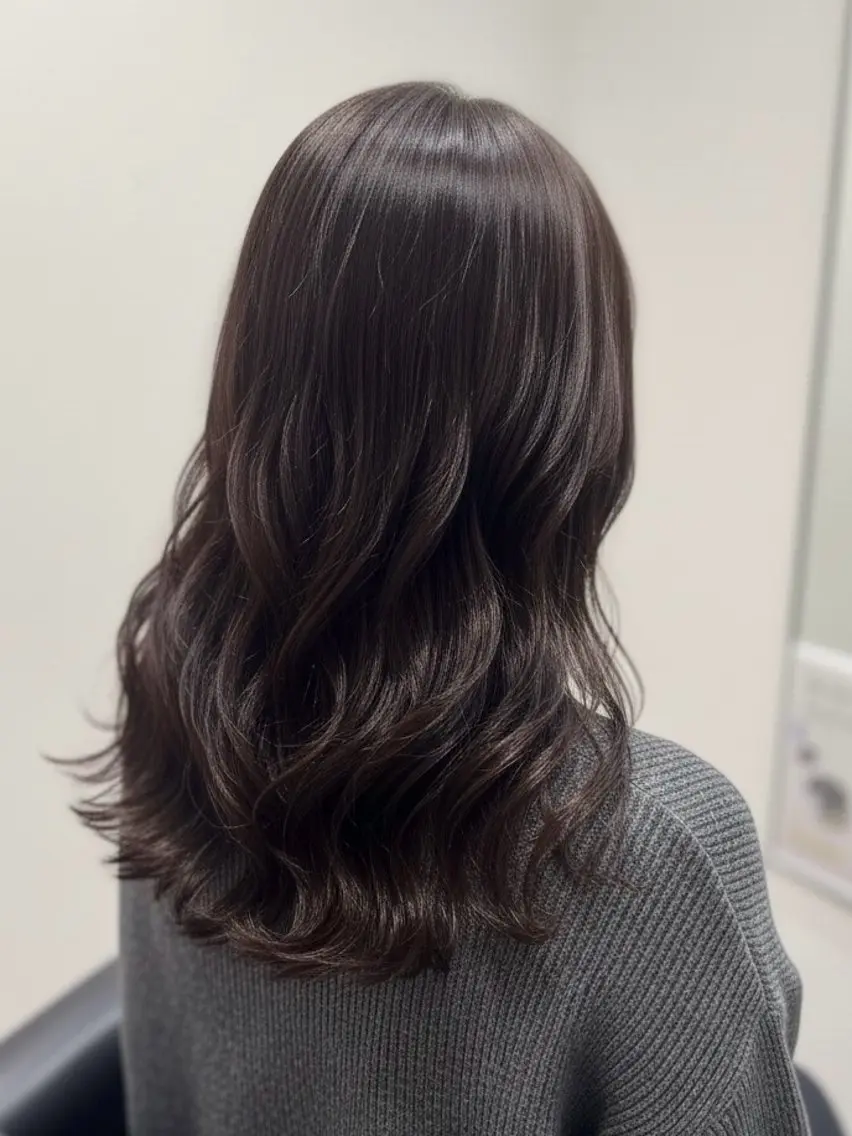 ロング パーマ カット パーマ 韓国風スタイル 北田陸斗のヘアスタイル