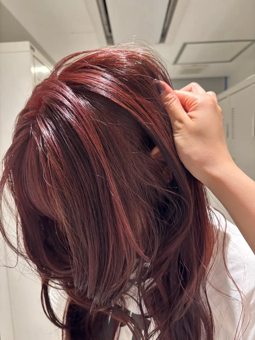 カラー ブリーチ ブラウンカラー ダブルカラー ブリーチなしカラー レッドカラー カット ヘアカラー mino🌼🌈 ボブ/透明感カラーのヘアスタイル