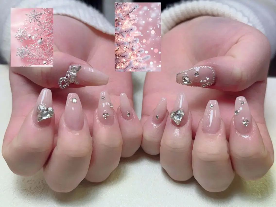 ネイル アートネイル 長さ出し フレンチネイル ジェルネイル ガーリー ハンドネイル 中野駅から2分 MEO NAILのネイルデザイン