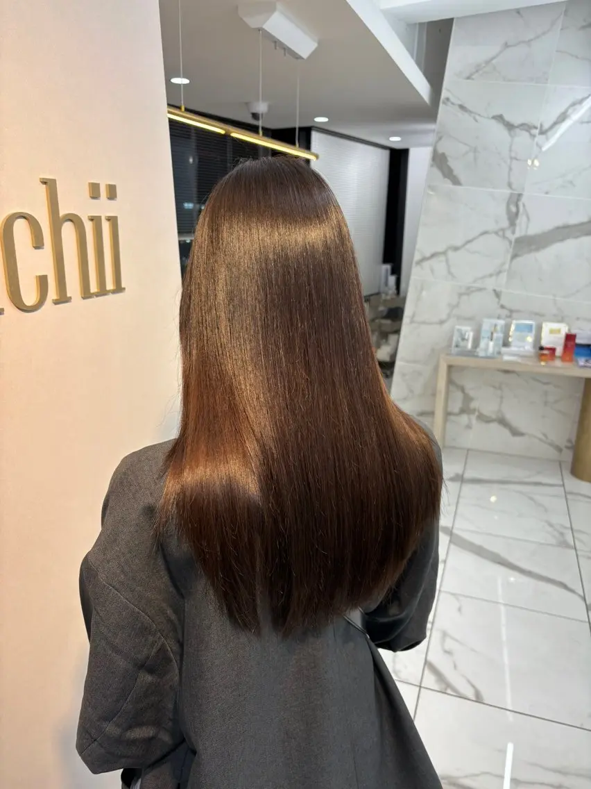 ロング 縮毛矯正 竹内 蓮のヘアスタイル