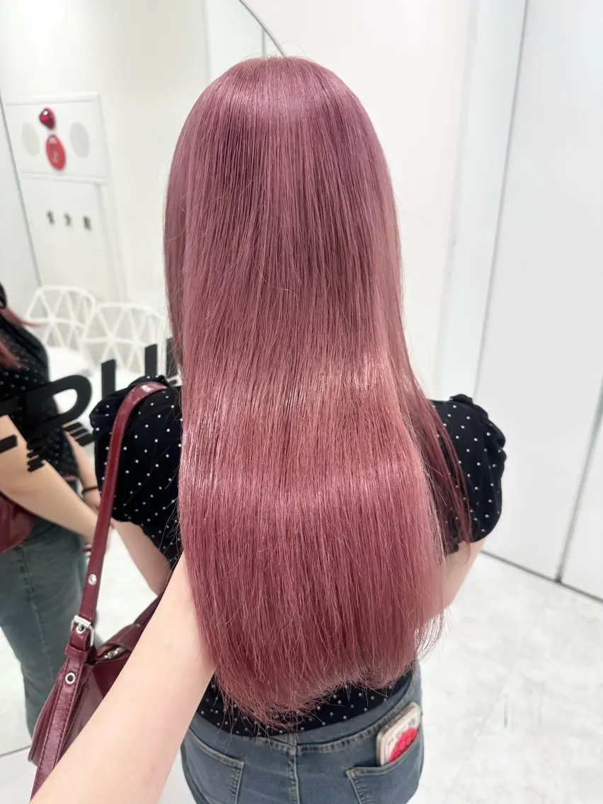 ロング ヘアカラー ヘッドスパ ヘアセット 韓国ガーリー🤍ハイ トーン🤍Ayanaのヘアスタイル