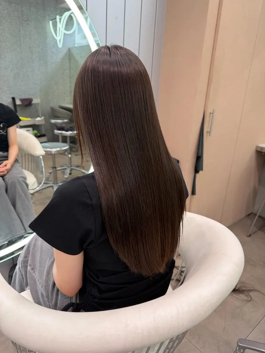 ロング ヘアアレンジ アッシュ ボブ くびれヘア 顔まわりレイヤー 顔周りカット カット 縮毛矯正 トリートメント ヘアセット 大宮‎縮毛矯正🩵 レイヤー　佐藤和のヘアスタイル