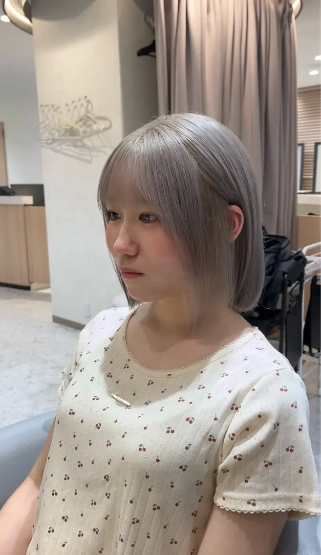 ミディアム けいし🐬ボブ 美髪縮毛矯正のヘアスタイル