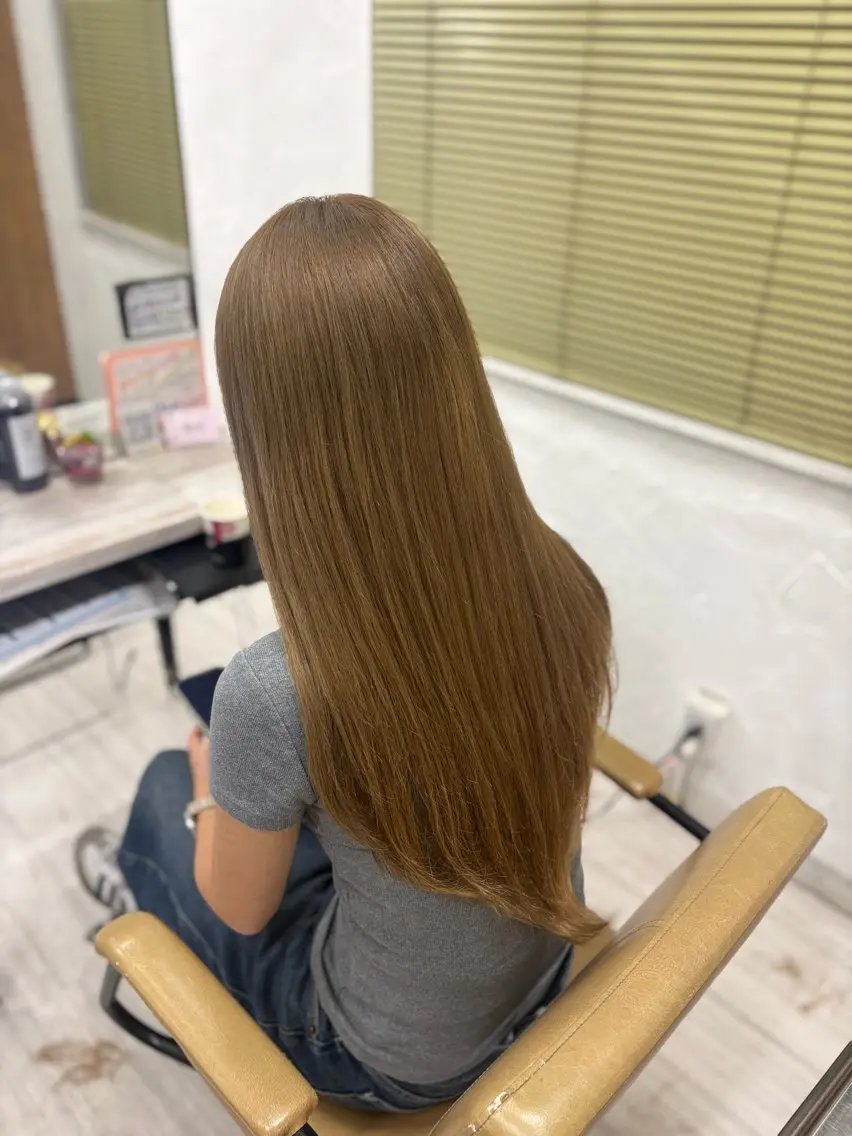 ロング カラー カット ヘアカラー トリートメント 暖色系カラー/ピンク Ririi🎀のヘアスタイル