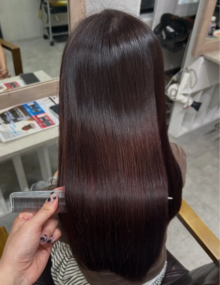 ロング カラー レッドカラー haru 透明感カラー🫧のヘアスタイル