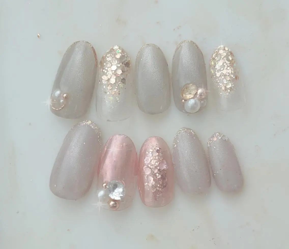 ■特別な日に゜ブライダルnail 。*甘皮除去込の写真