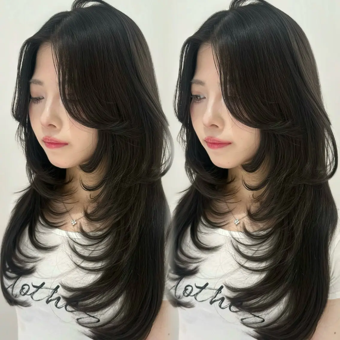 ロング カラー カット ヘアカラー 上野/韓国ヘア 🤍MOEKA🤍のヘアスタイル