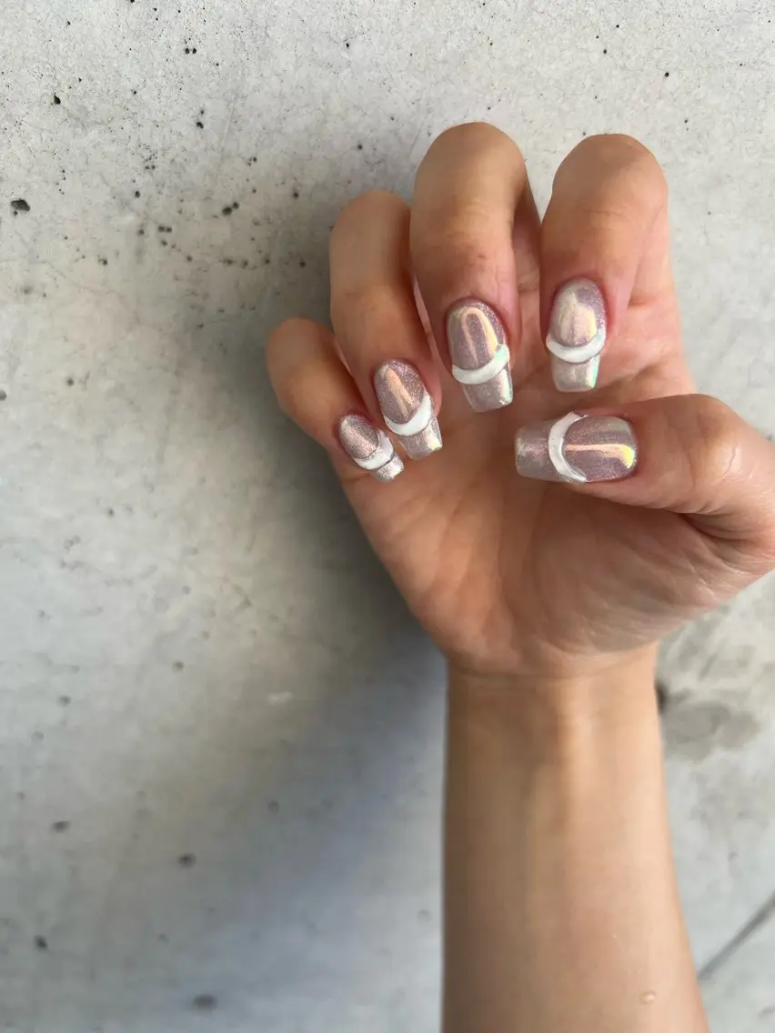 ネイル マグネットネイル ミラーネイル 持ち込み ニュアンスネイル Charme. NOBUKOのネイルデザイン