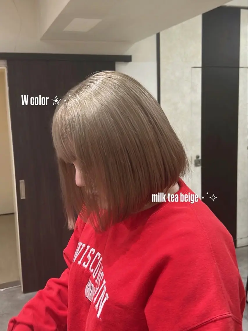 🌻【ブリーチあり】🌻ダブルカラー+Aujua1ステップトリートメントの写真