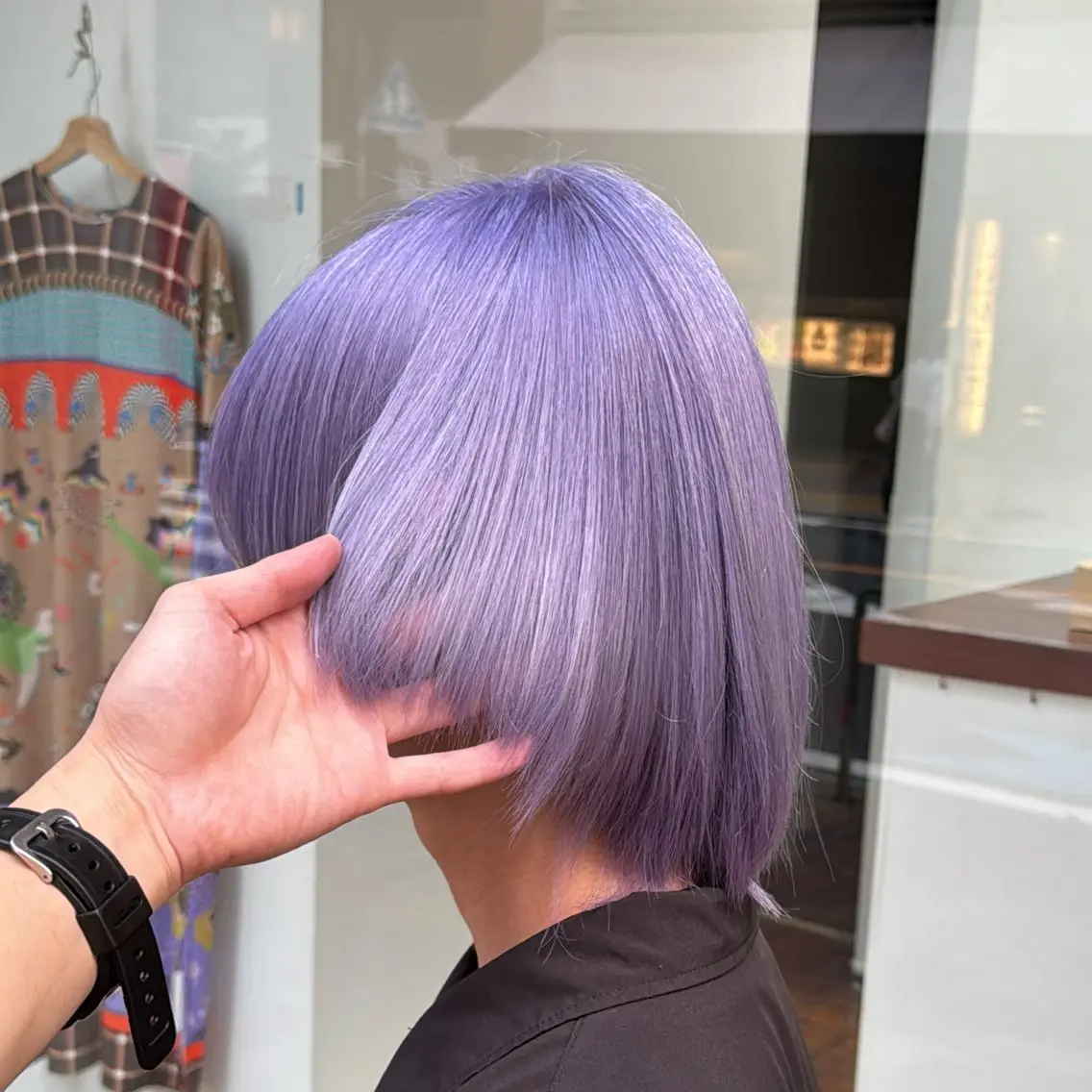 ショート カラー 透明感カラー ラベンダーカラー ヘアカラー トリートメント tet 店長 RIKITOのヘアスタイル
