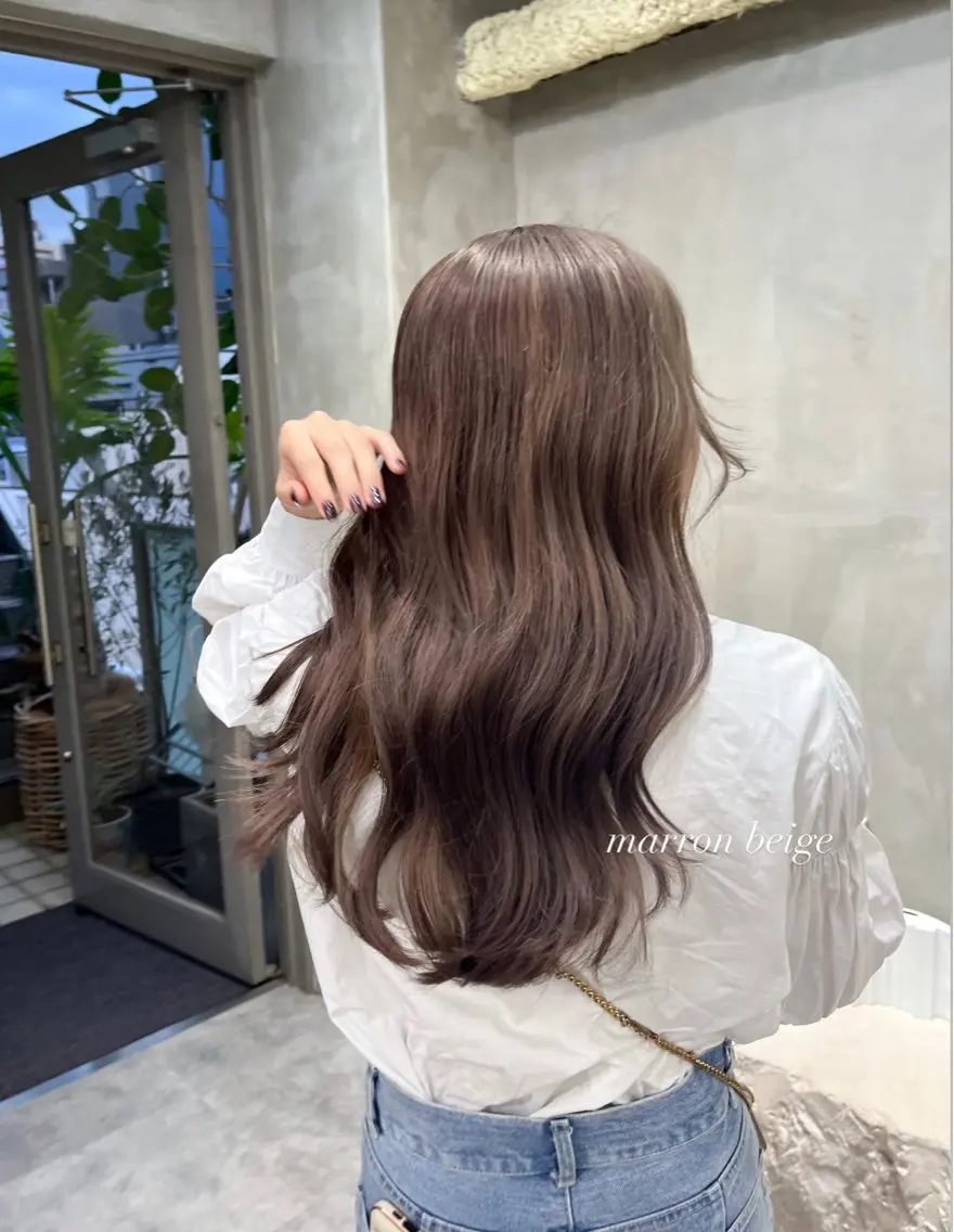 ロング カラー ベージュカラー カット ヘアカラー トリートメント ナツミ/透明感カラー /酸性縮毛矯正のヘアスタイル