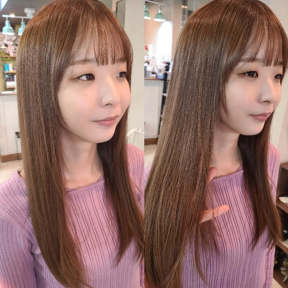 ロング カラー ベージュカラー ブリーチ ダブルカラー ブリーチなしカラー 西田 理沙のヘアスタイル