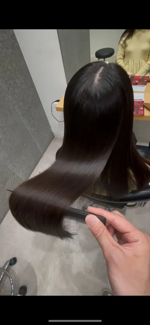 セミロング 髪質改善 トリートメント 酸熱トリートメント トリートメント 髪質改善ヘアケア 艶髪特化/上田のヘアスタイル