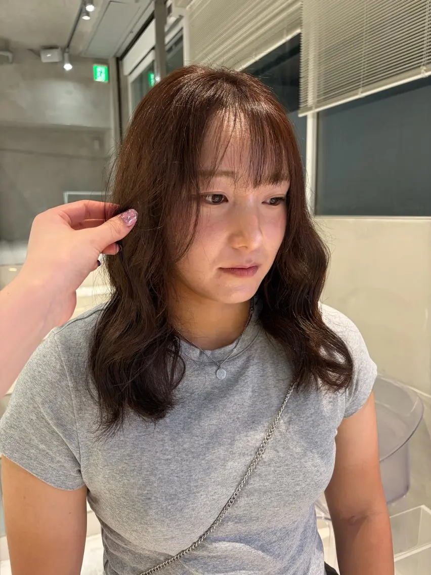 セミロング ヘアカラー モデル募集中🌠 rina👒のヘアスタイル