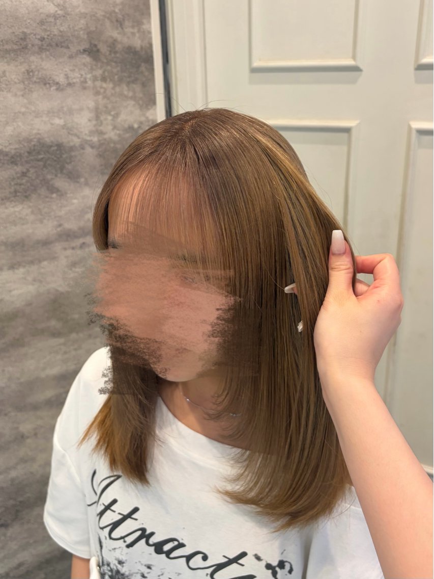 セミロング カラー ベージュカラー ヘアカラー 長坂 祐良のヘアスタイル