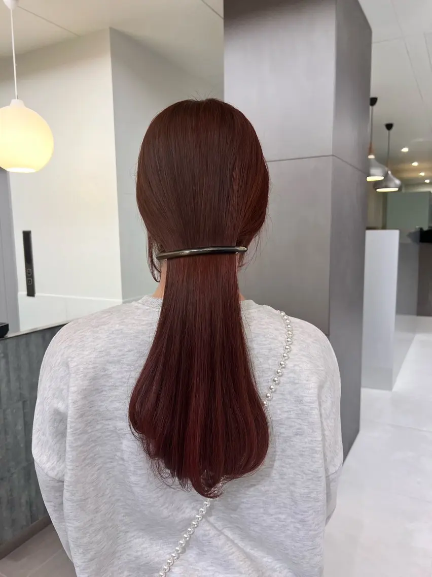 ロング カラー 顔まわりカット/透け カラー/Memi🎀のヘアスタイル