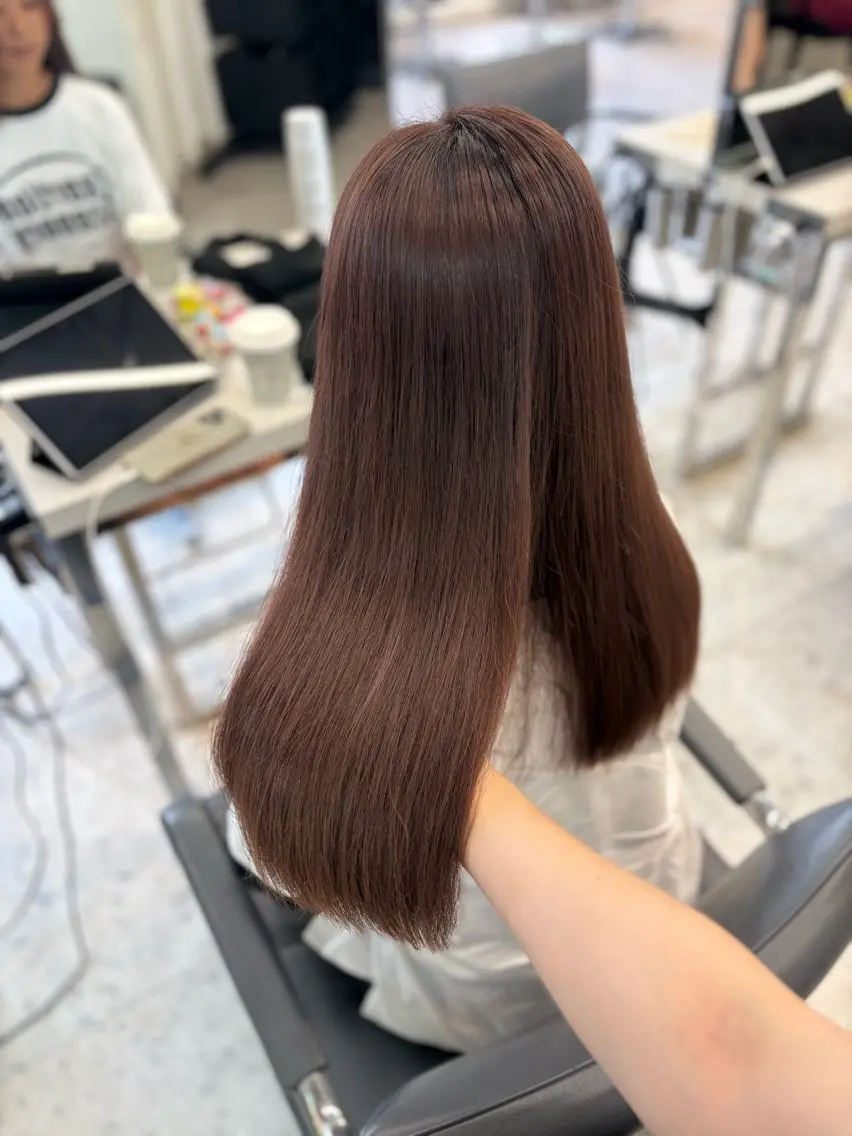 ロング カラー ブラウンカラー 透明感カラー ラベンダーカラー カット ヘアカラー トリートメント MEI🎀つやカラー 🎀レイヤー🎀渋谷のヘアスタイル