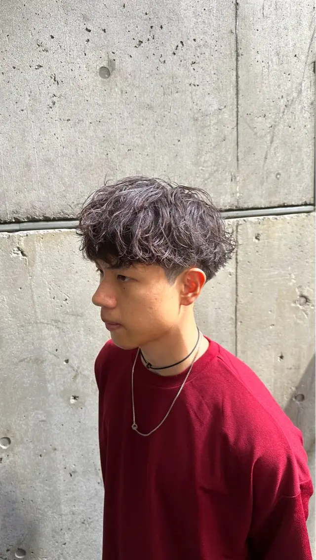 パーマ メンズ メンズパーマ スパイラルパーマ カット パーマ 五十嵐 圭音のヘアスタイル
