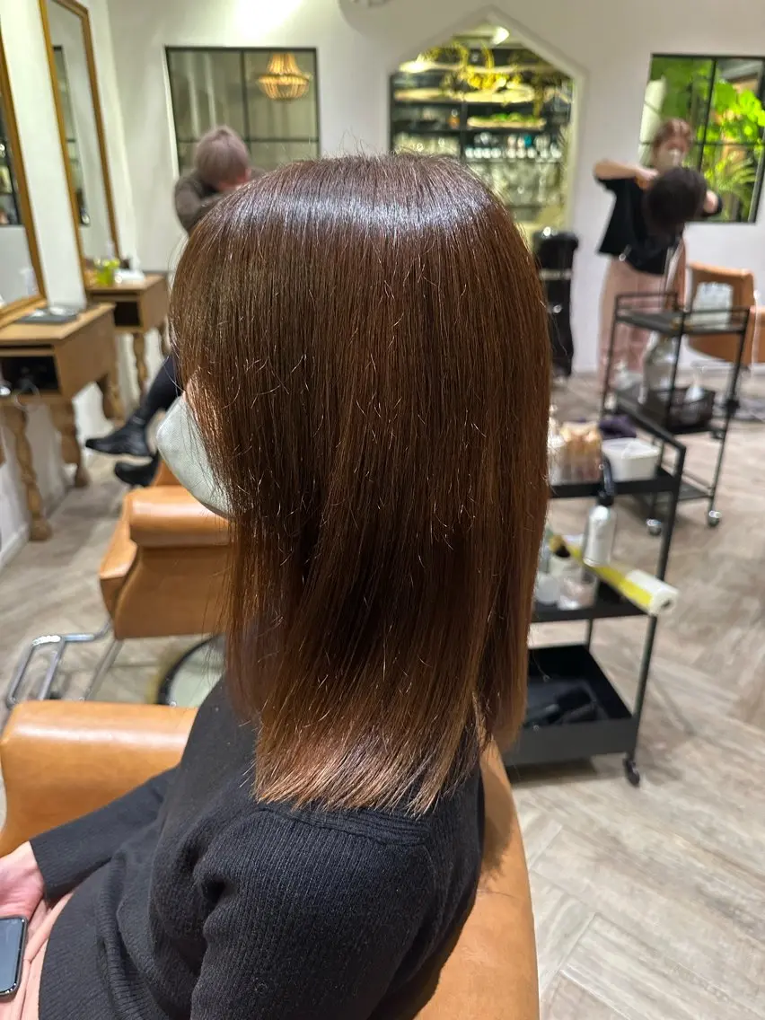 ロング カラー カット ヘアカラー 白木 葵のヘアスタイル