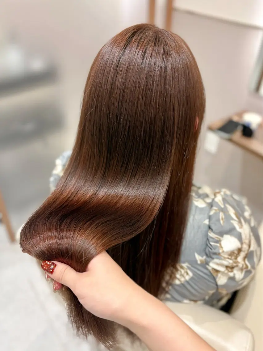 ロング カラー ベージュカラー ピンクカラー ピンクベージュ カット ヘアカラー トリートメント Zina.金上美玲 ✲Layer✲南船橋のヘアスタイル