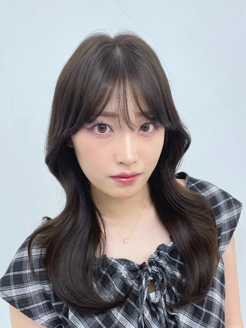 ロング カラー ヘアアレンジ くびれヘア 韓国風ヘア 韓国ガーリーヘア🎀 Sayaka🤍のヘアスタイル