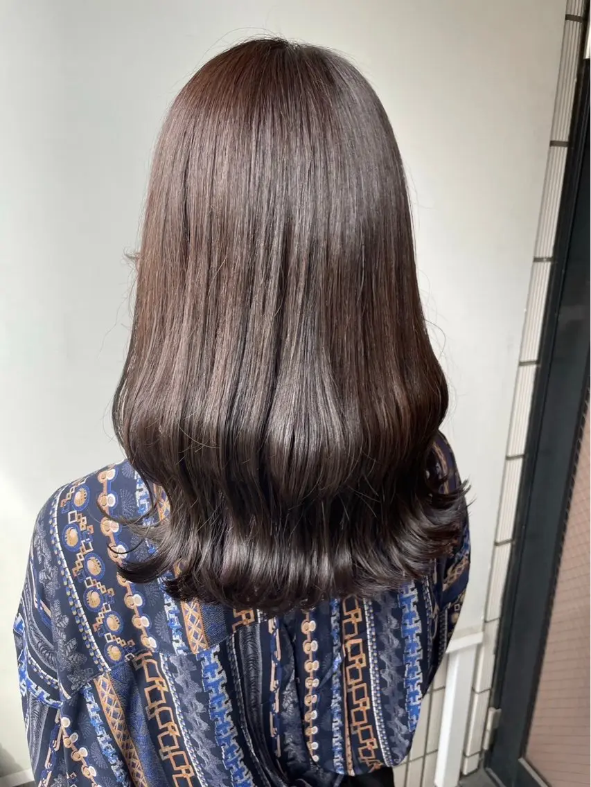 セミロング カラー ヘアアレンジ ブラウンカラー ココアブラウン 髪質改善 トリートメント 💓色落ちまで綺麗な 垢抜けカラー💓のヘアスタイル