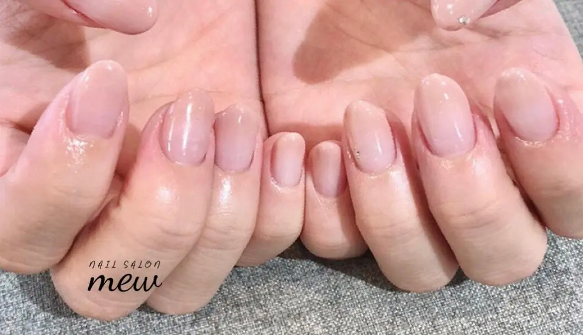 ネイル アートネイル グラデーション ラメ(グリッター) シンプルネイル ストーンネイル Nail salon mewのネイルデザイン