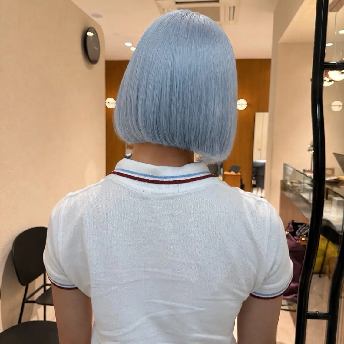 ミディアム カラー ブリーチ ボブ ヘアカラー ブリーチカラー🌟/ ちさとのヘアスタイル