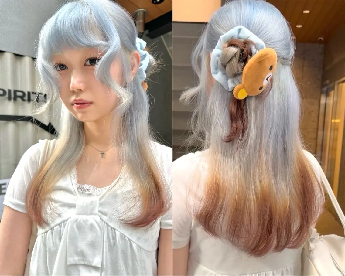 【ケアブリーチ2回+カラー+ダメージケアトリートメント込み🧸🎼💘】新規様ロング料金なし🫧の写真
