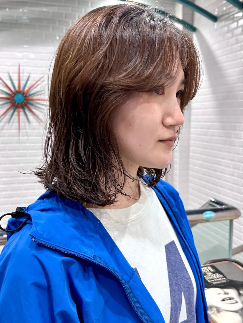 ミディアム カラー パーマ appiis 柳田葵　横浜のヘアスタイル