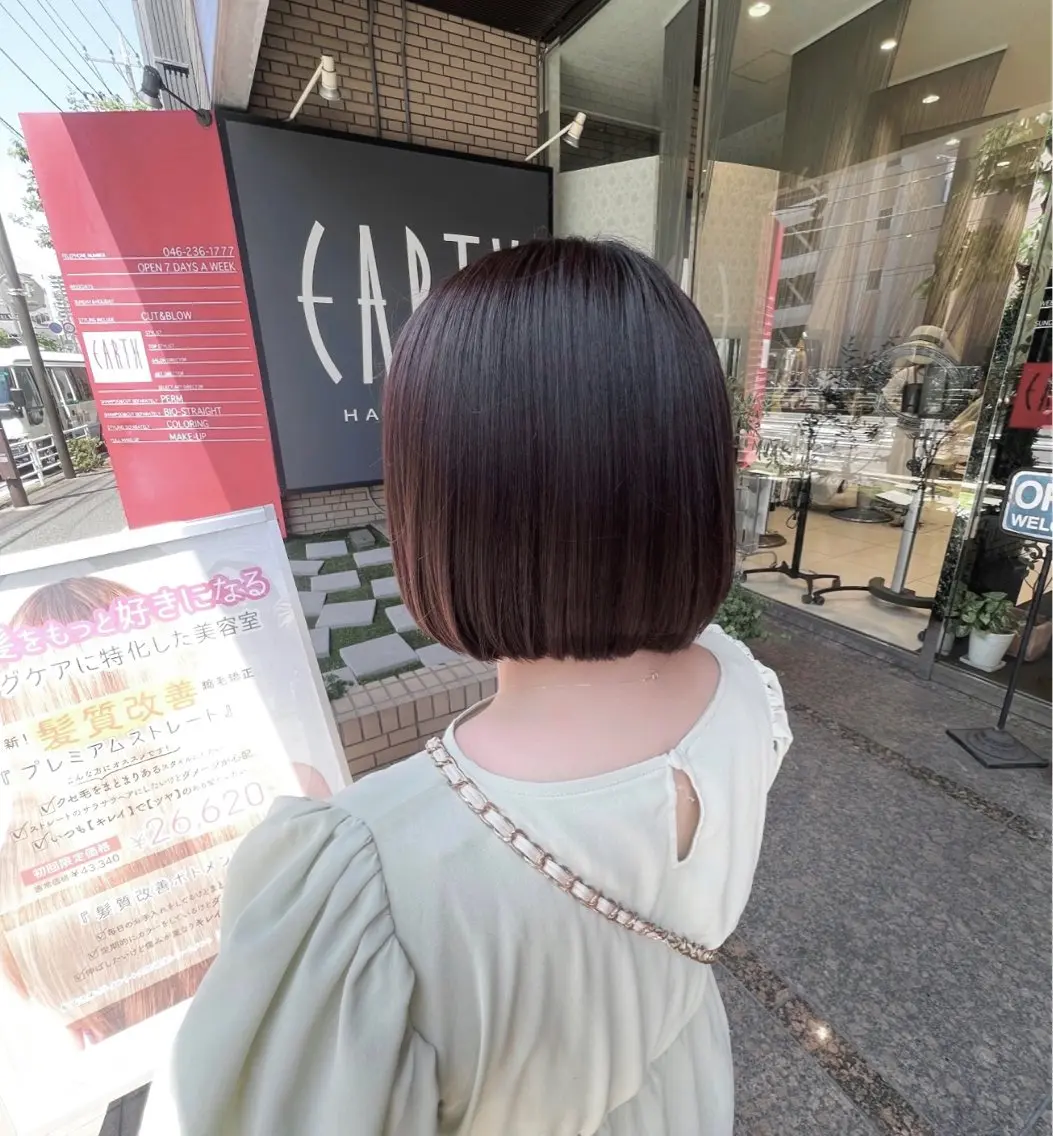 ショート ボブ 松原 梨華のヘアスタイル