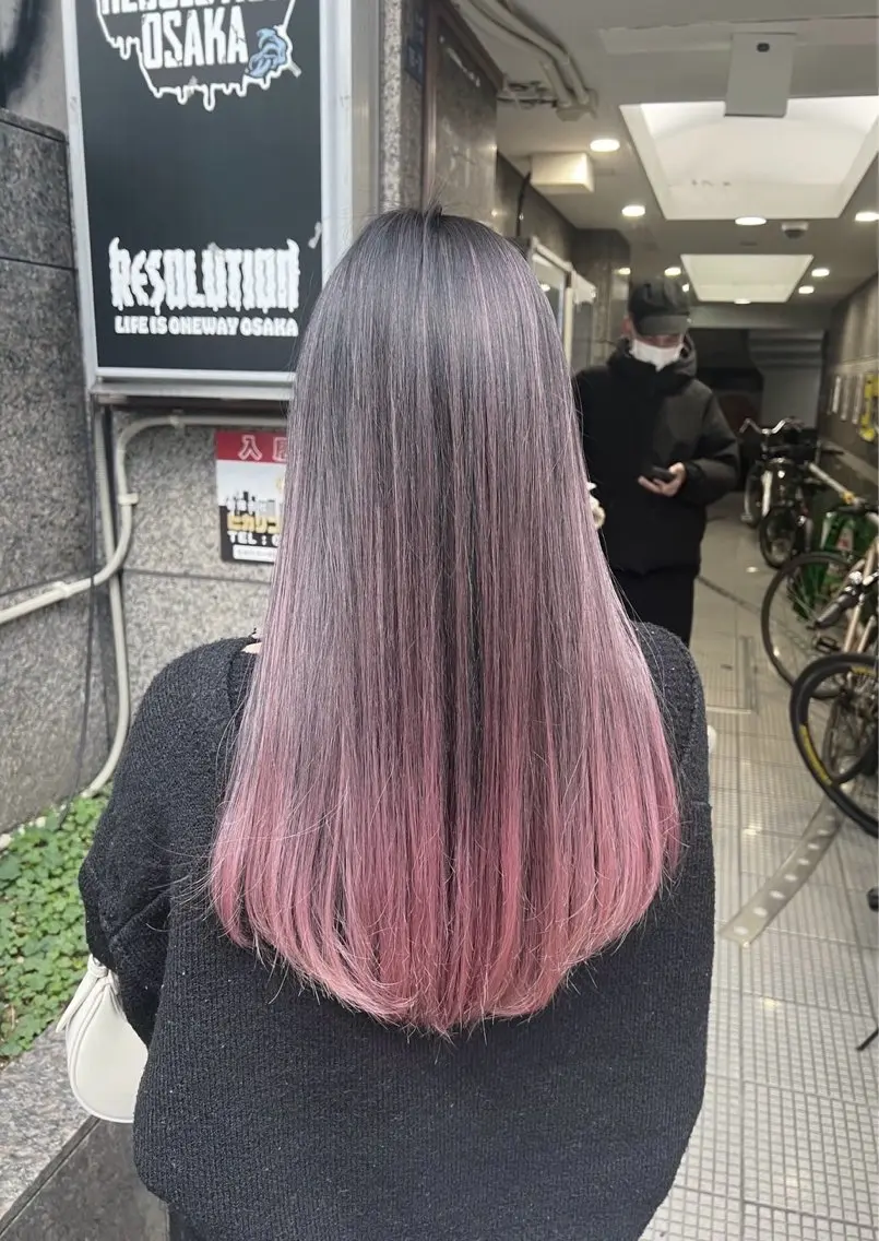 ロング カラー バレイヤージュ ベージュカラー ピンクカラー ピンクベージュ レイヤーカット ヘアカラー トリートメント 指名数No.1 /NAOYAのヘアスタイル